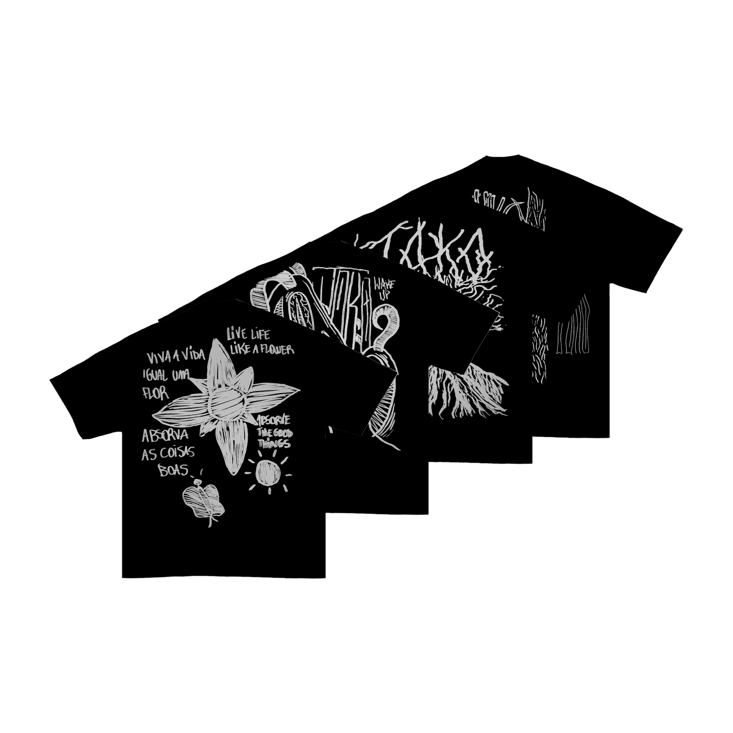 CONJUNTO 4 CAMISETAS OVERSIZED